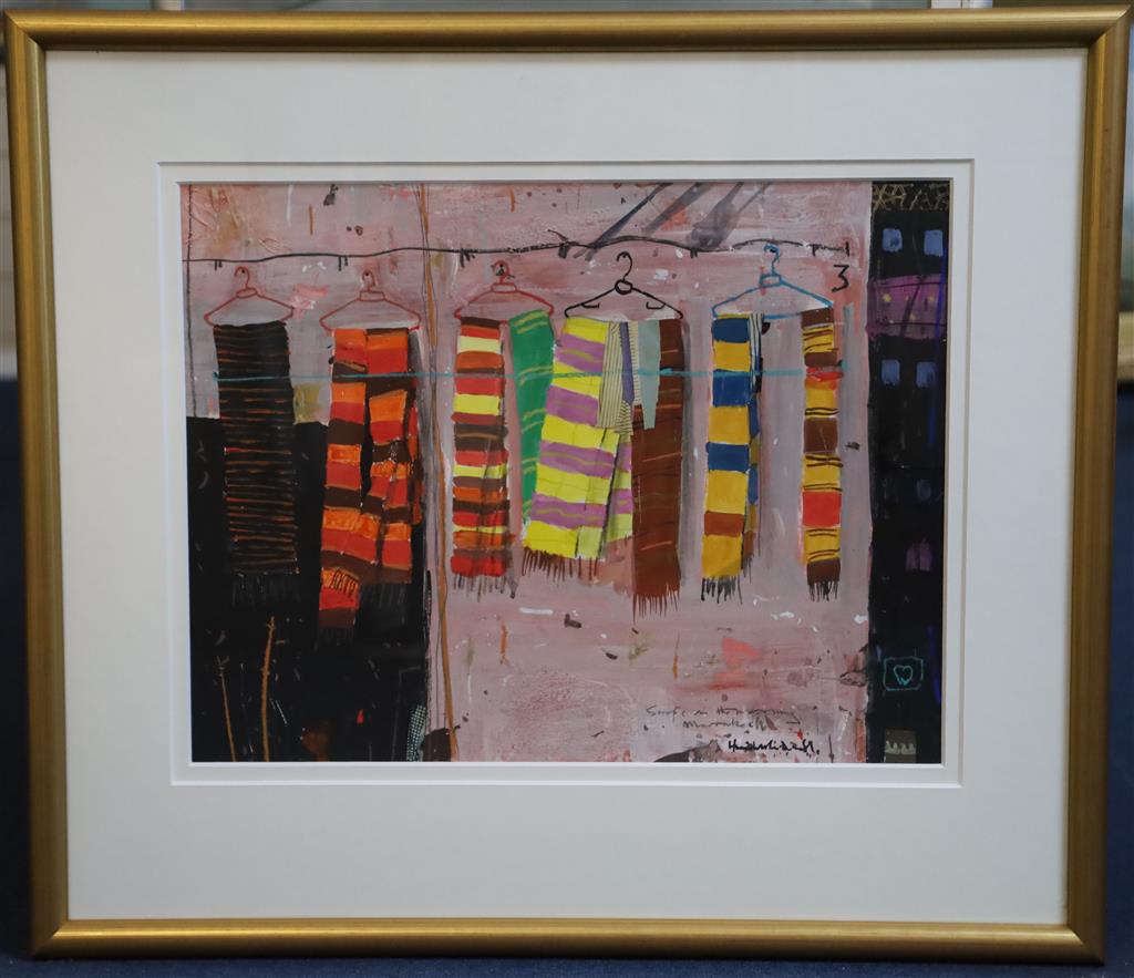 § Hamish MacDonald (Scottish, 1935-2008) Scarves Marrakech 17 x 22in.